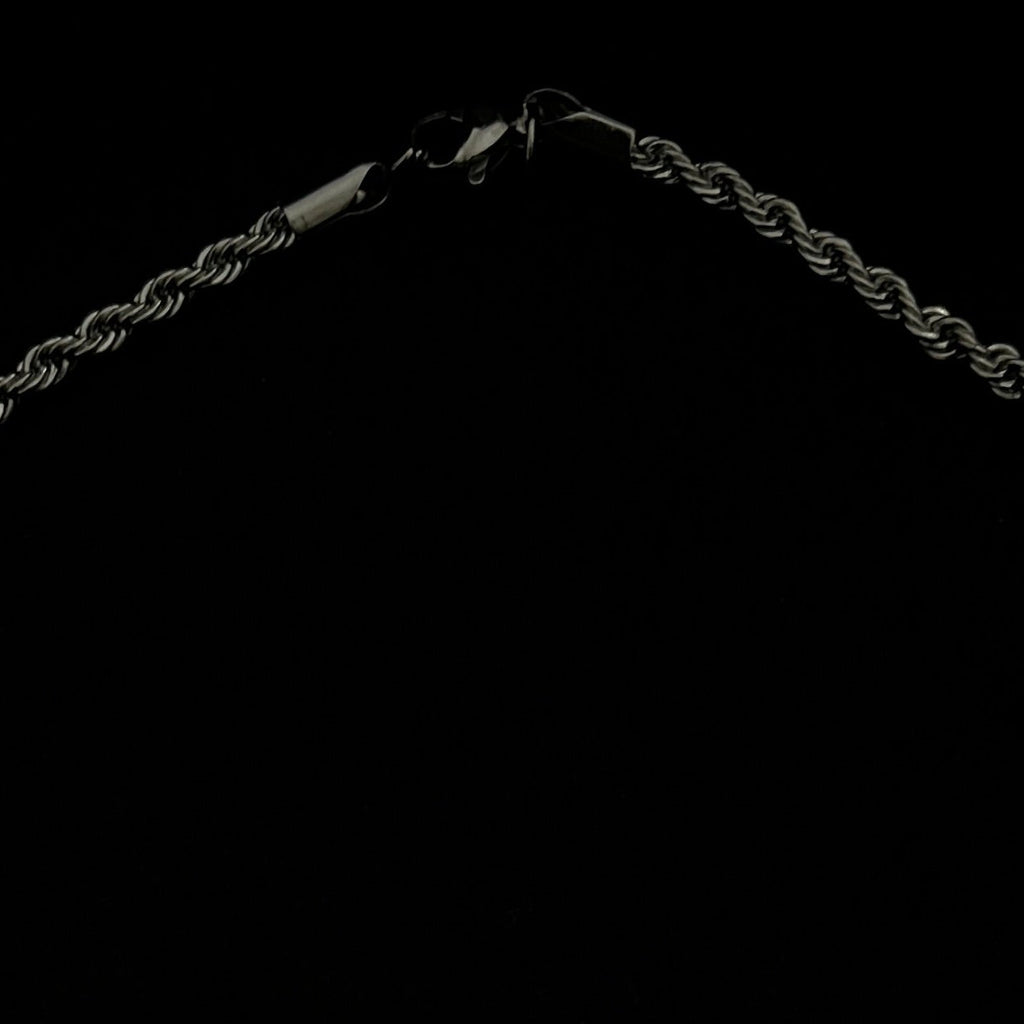 twisted rope chain, width 3MM 316L stainless steel  45-70CM