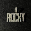 Custom flooded name square pendant