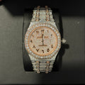 Audemars Piguet (AP) Royal Oak Moissanite Watch — Two-Tone Rose Gold