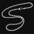 twisted rope chain, width 3MM 316L stainless steel  45-70CM