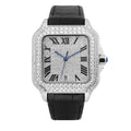 cartier style Moissanite Watch Stainless Steel Mechanical Automatic