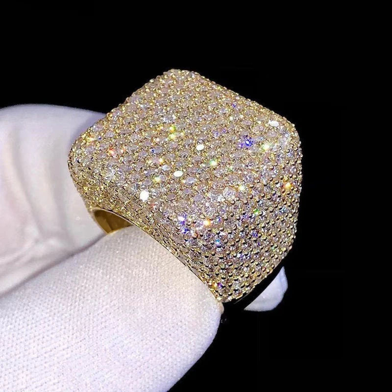 Geometric Square Shaped flooded ring