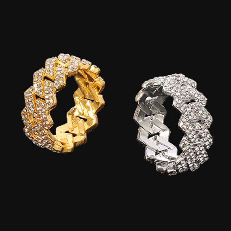 flooded Cuban Link Ring