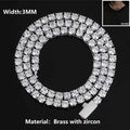 flooded Tennis Chain Iced Out 18k silver & Gold Plated