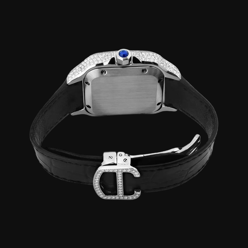cartier style Moissanite Watch Stainless Steel Mechanical Automatic