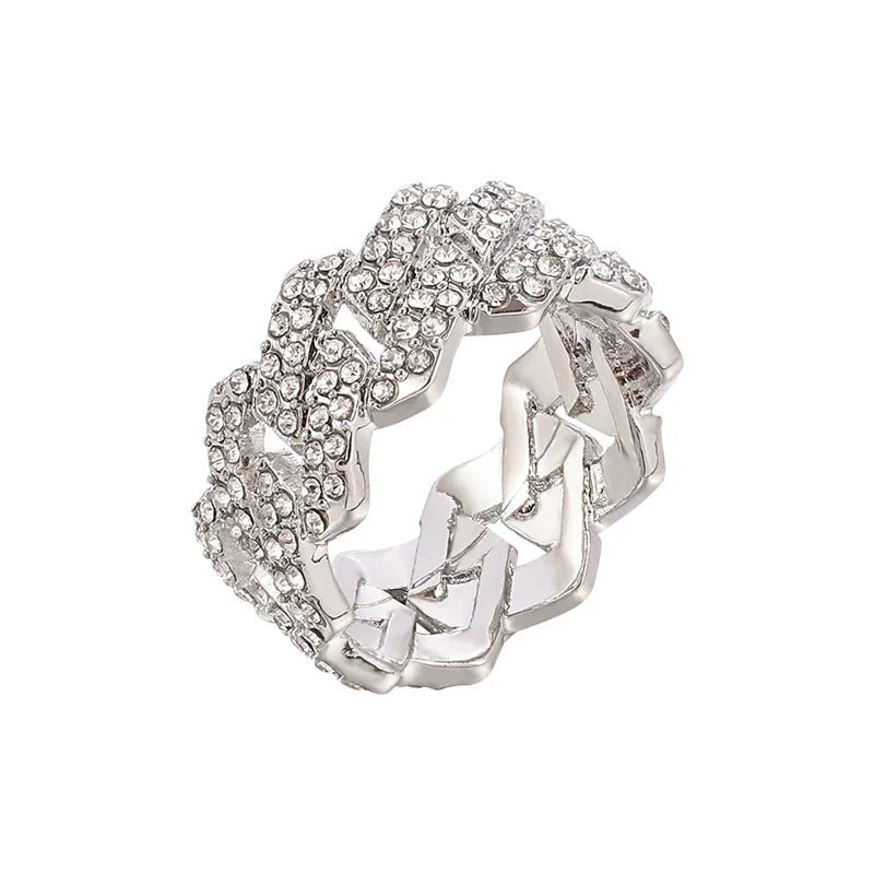 flooded Cuban Link Ring