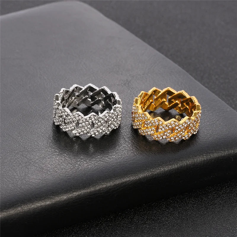 flooded Cuban Link Ring