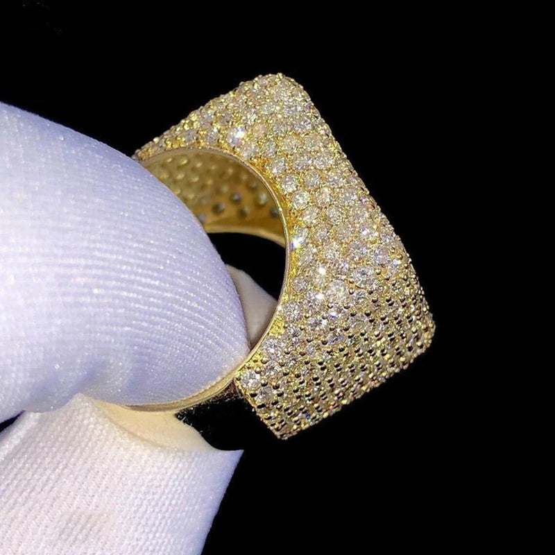 Geometric Square Shaped flooded ring