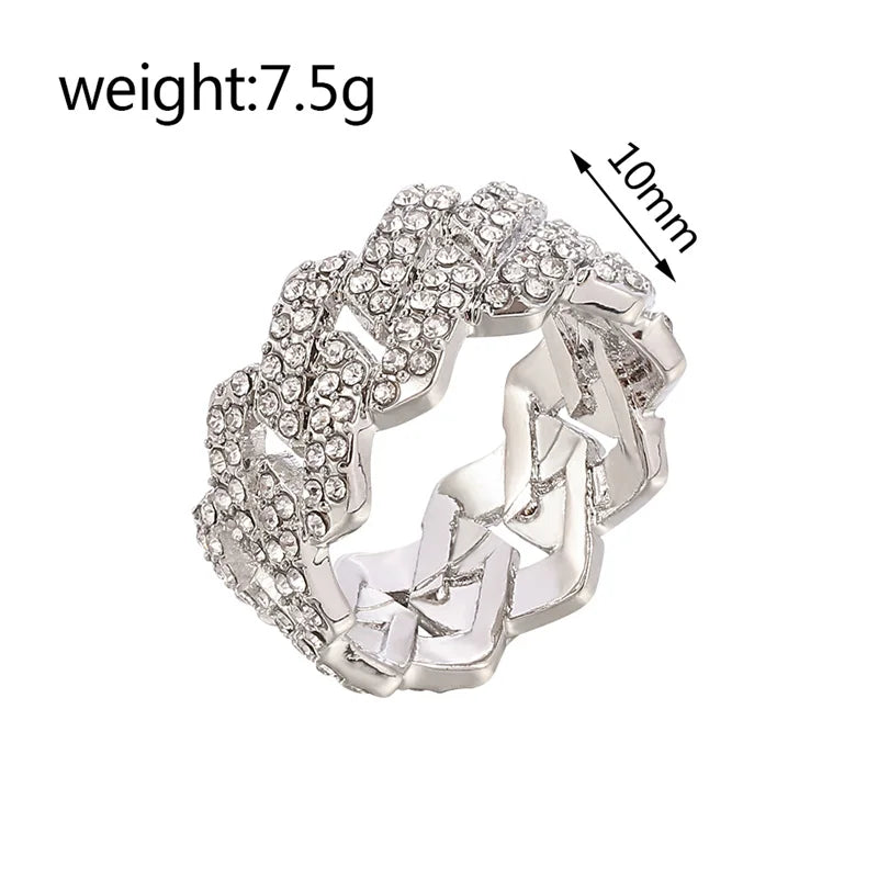 flooded Cuban Link Ring