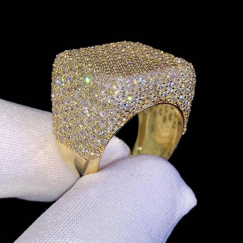 Geometric Square Shaped flooded ring