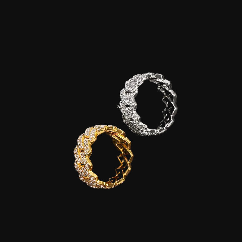 flooded Cuban Link Ring